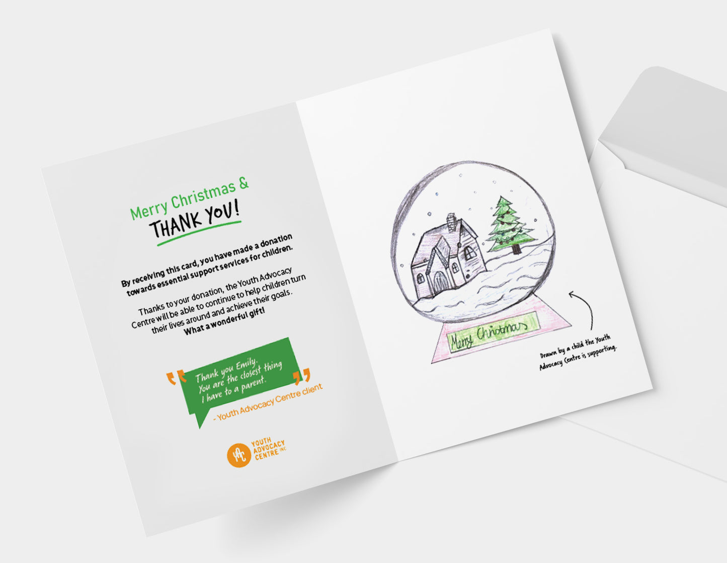 Snowglobe Christmas Card & Donation