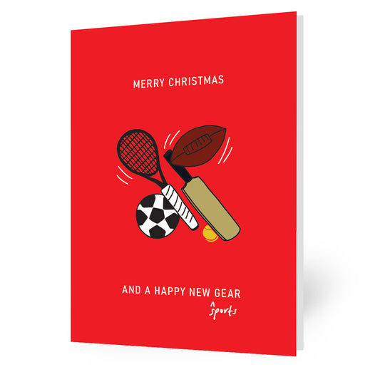 Happy New Sports Gear - Christmas Card & Donation